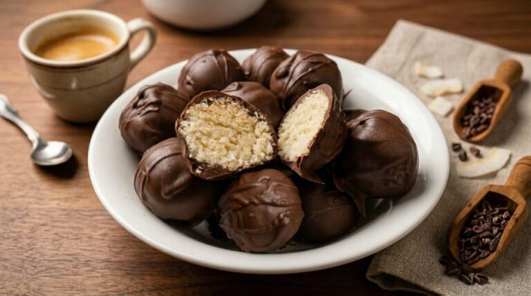 Σοκολατάκια Καρύδας με 3 Υλικά – Εύκολη Συνταγή Χωρίς Ψήσιμο | Sia is Cooking