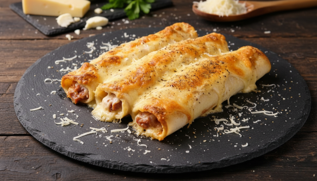 Κρέπες με τραγανό μπέικον και λιωμένα τυριά στο φούρνο | Sia is Cooking