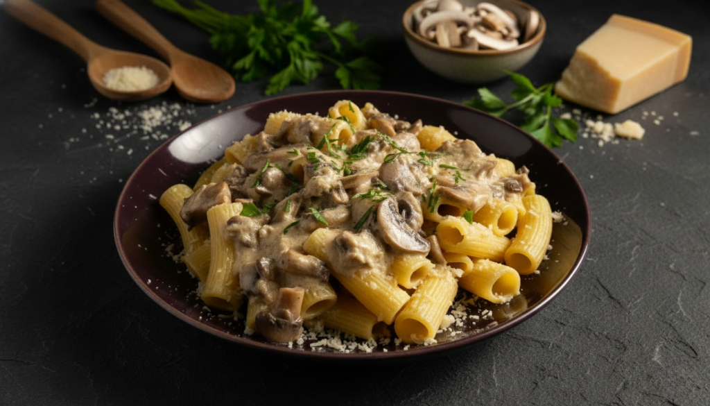 Ριγκατόνι με Μανιτάρια & Κρέμα Γάλακτος | Εύκολη και Κρεμώδης Συνταγή | Sia is Cooking