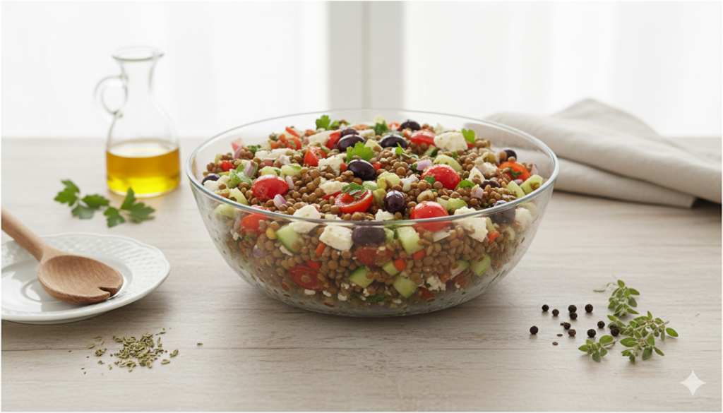 Πολύχρωμη Σαλάτα με Φακές – Ελαφριά, Υγιεινή και Πεντανόστιμη | Sia is Cooking