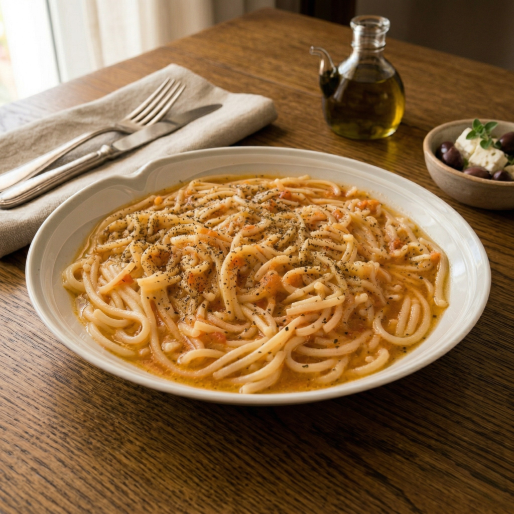 Χοντρομενούδελο Πελοποννήσου – Παραδοσιακή Συνταγή με Φιδέ & Ντομάτα | Sia is Cooking